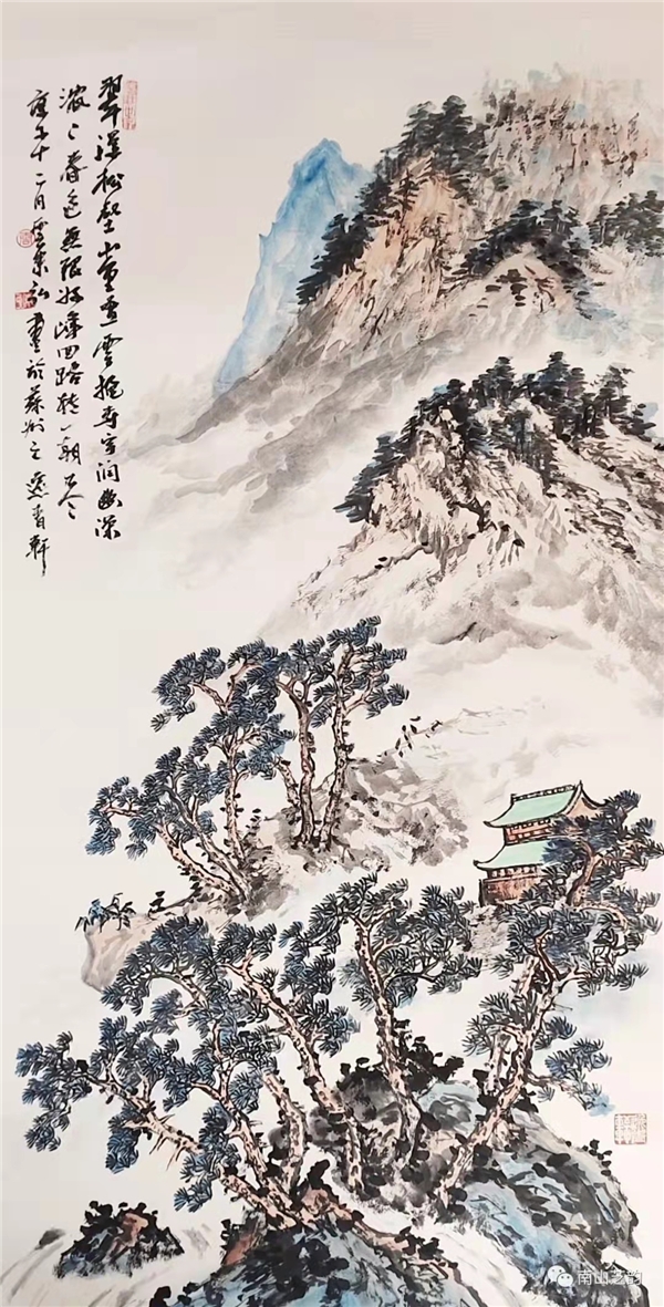 云大群作品《江山春色图》被人民大会堂管理局收藏